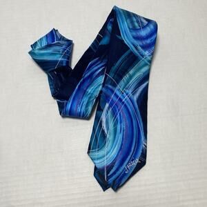 J Garcia Snake in Juggling Show Collectors Edition Blue Neck Tie Abstract Artsy